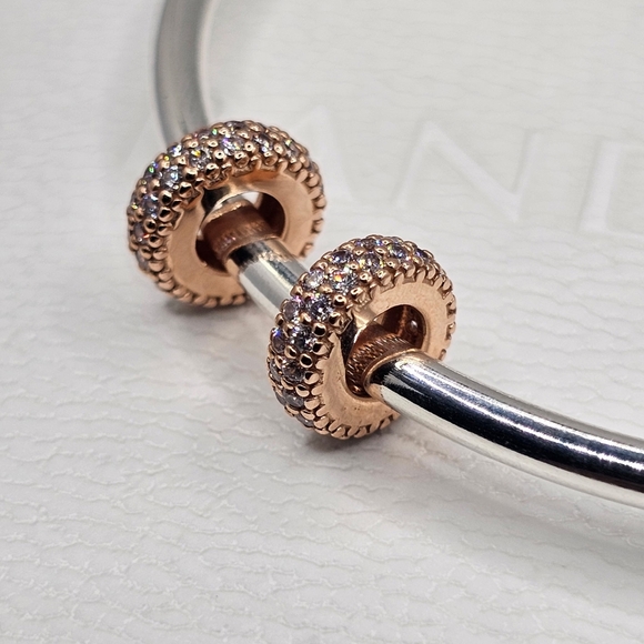 ♥️ Authentic Pandora ⭐️RETIRED⭐️ ROSE SPACERS - Picture 3 of 8